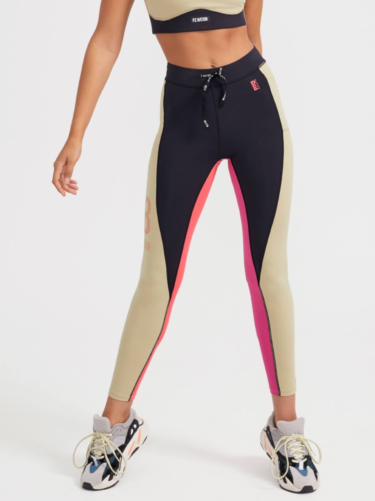 P.E NATION - DOUBLE TEAM LEGGINGS (OLIVE GRAY)