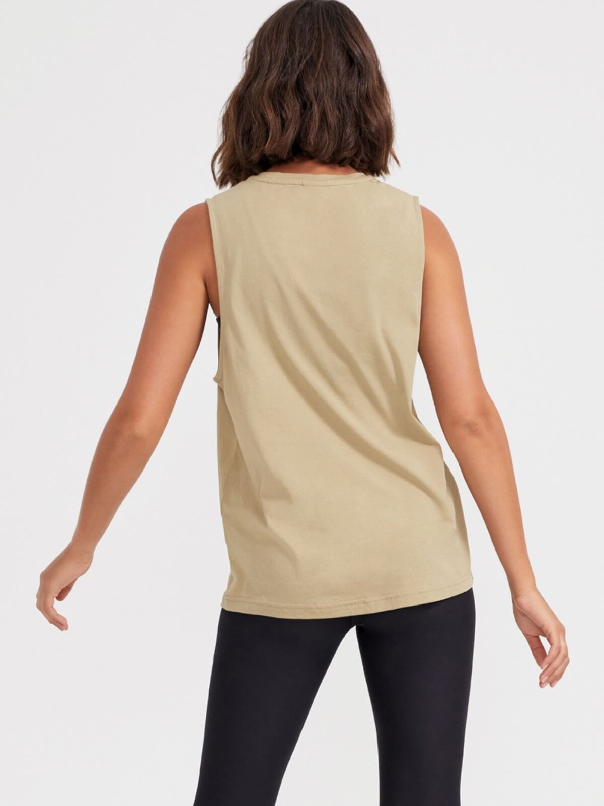 P.E NATION - TWIST SERVE TANK (OLIVE GRAY)