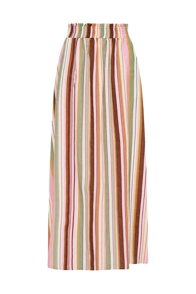Elysian Collective Charlie Holiday Addy Maxi Skirt Multi Stripe