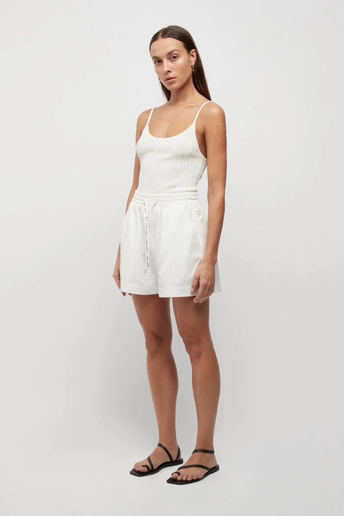 Elysian Collective Friend Of Audrey Reflection Ribbed Knit Singlet White