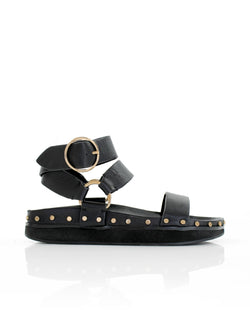 LA TRIBE - Studded Sandal (Black / Gold)