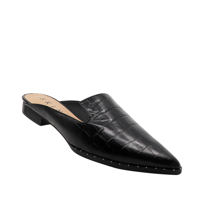 Skin Footwear - Lyncoln (Black Croc)
