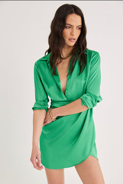 Elysian Collective Rumer Allegra Shirt Dress Green