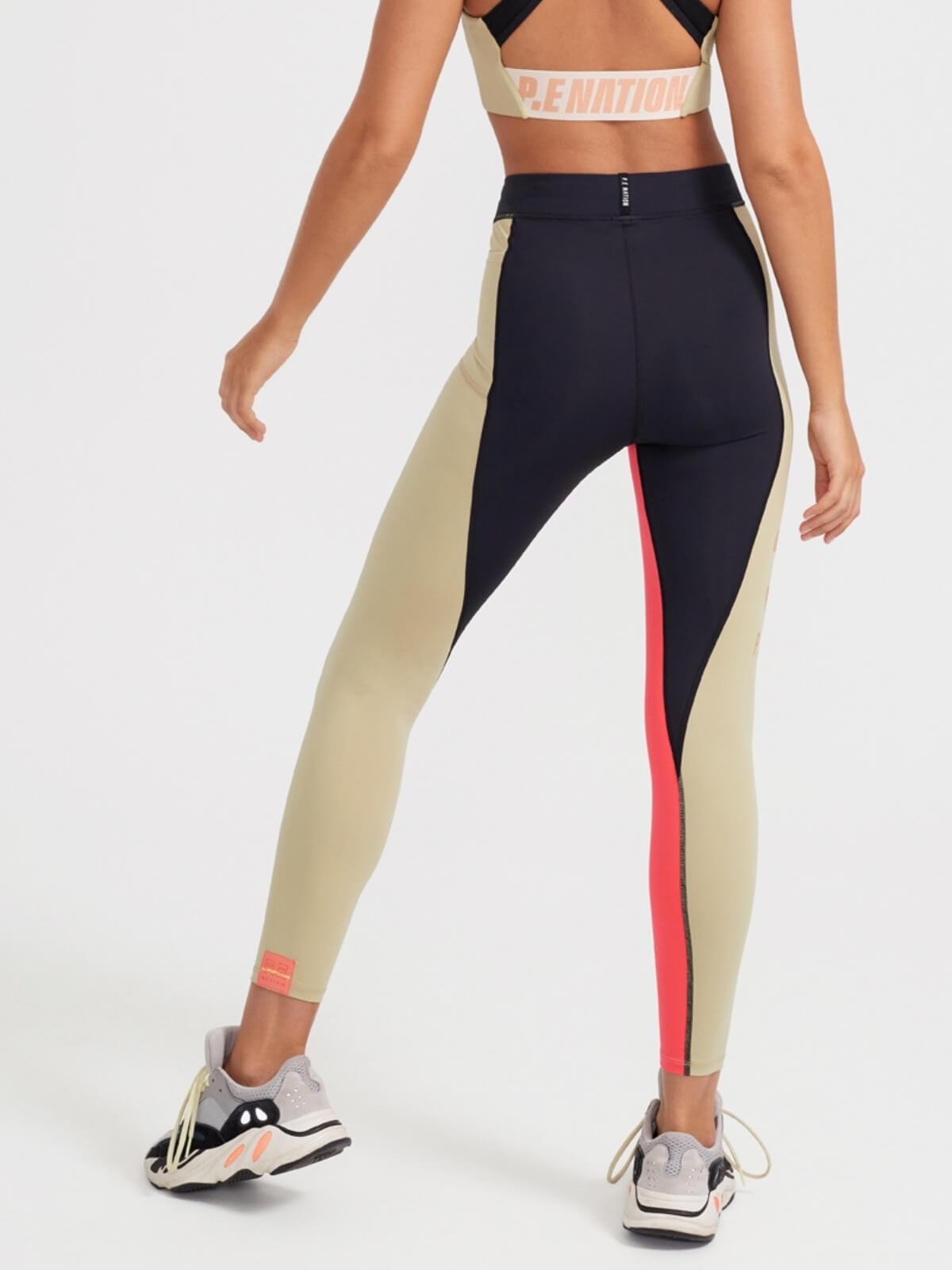 P.E NATION - DOUBLE TEAM LEGGINGS (OLIVE GRAY)